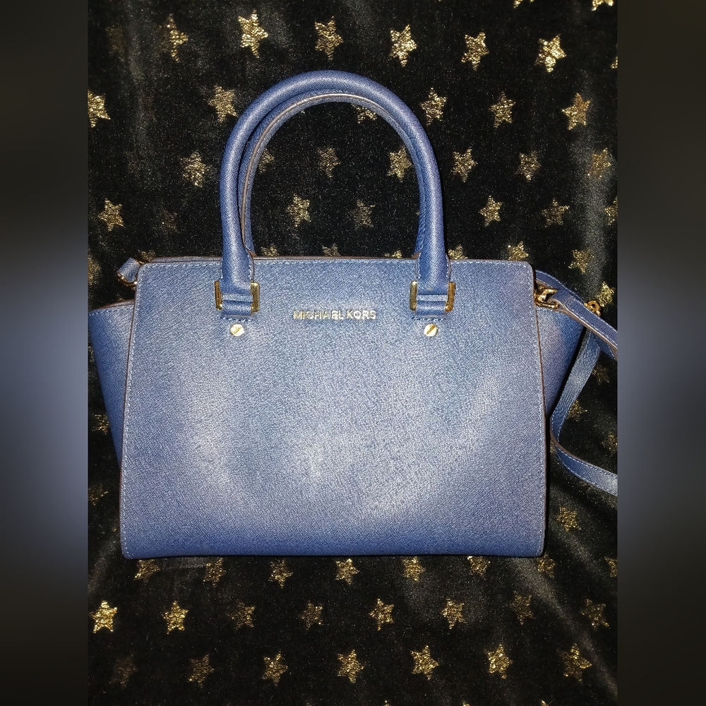 Blue Michael Kors bag